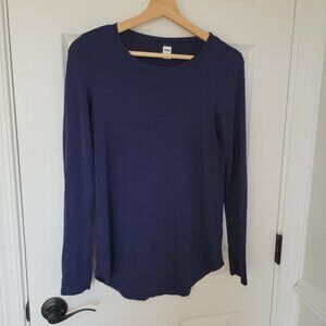 Old Navy Luxe Navy Blue Long-Sleeve Shirt size small